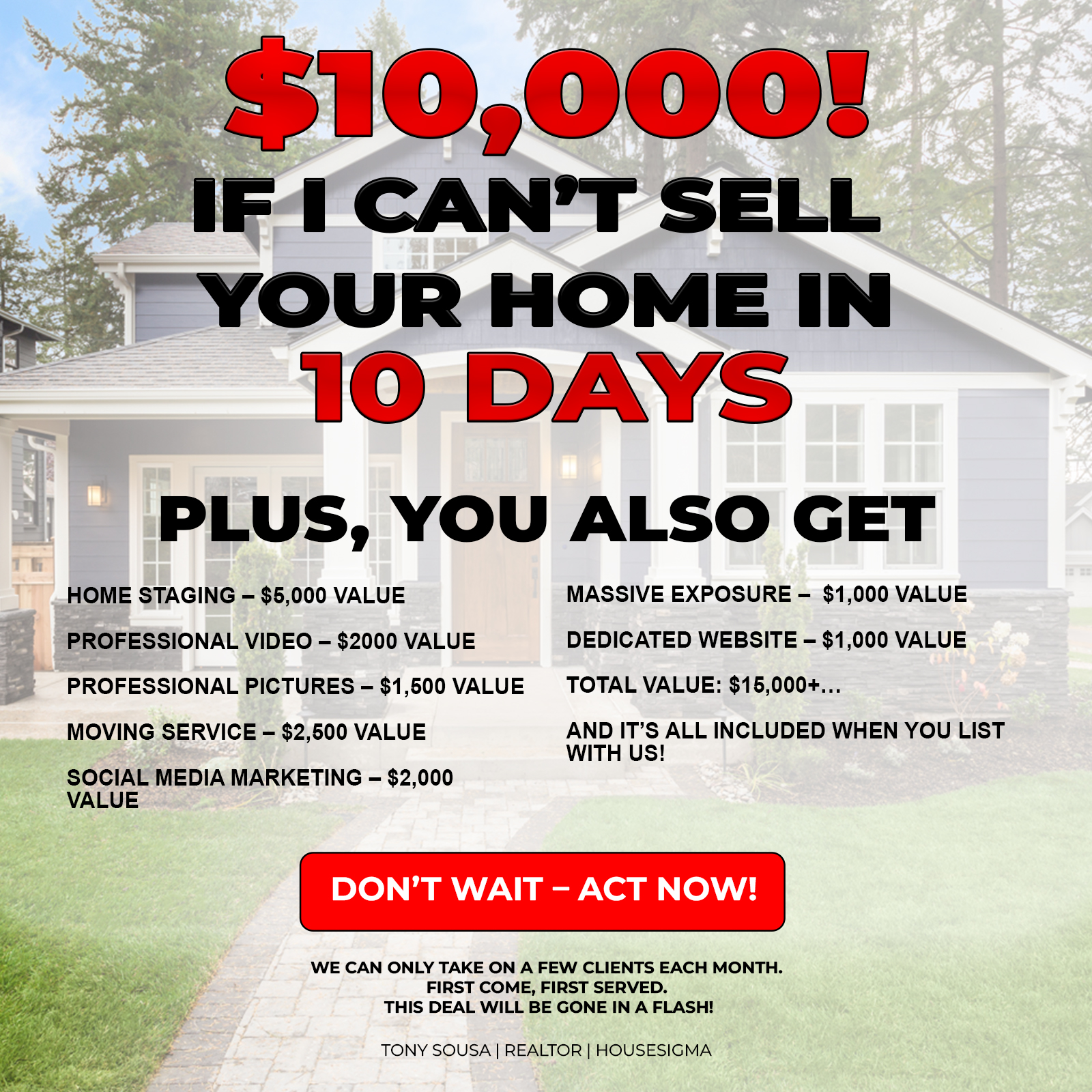 buying or selling a home in the GTA - Call Tony Sousa Real Estate Agent